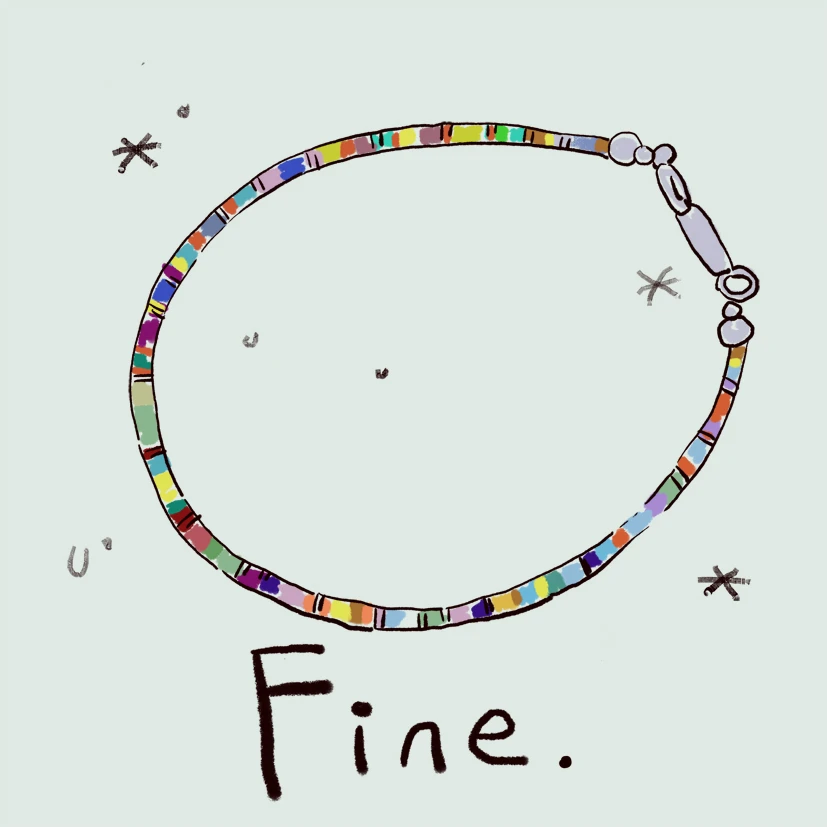 钛钢玻璃手链 莯禾原创饰品手工手链时尚百搭情侣复古编织个性