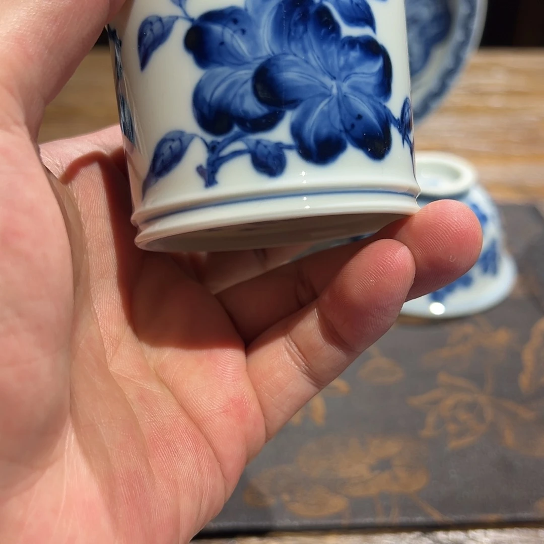 摆件景德镇 高端陶瓷茶器牡丹花杯