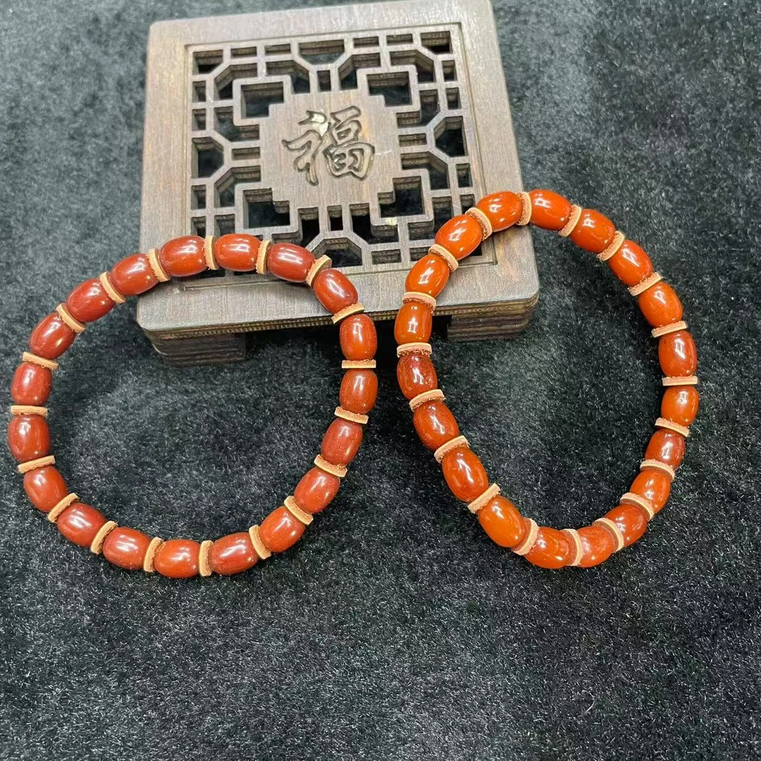 550315T02-3A5-蜜蜡老蜡枣珠手串-6mm-多样性/发一件