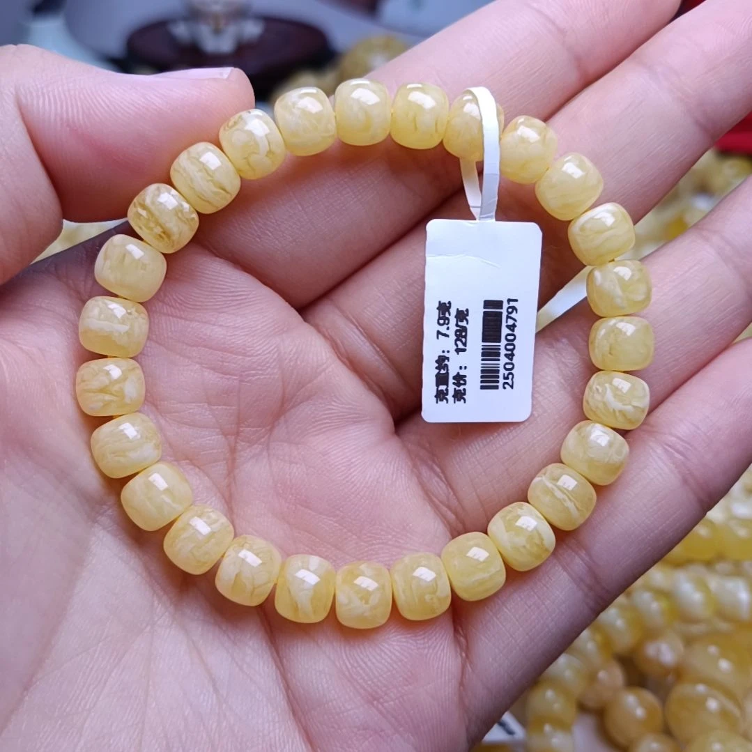 【闪购商品】未镶嵌蜜蜡手串8加虎皮老型手串