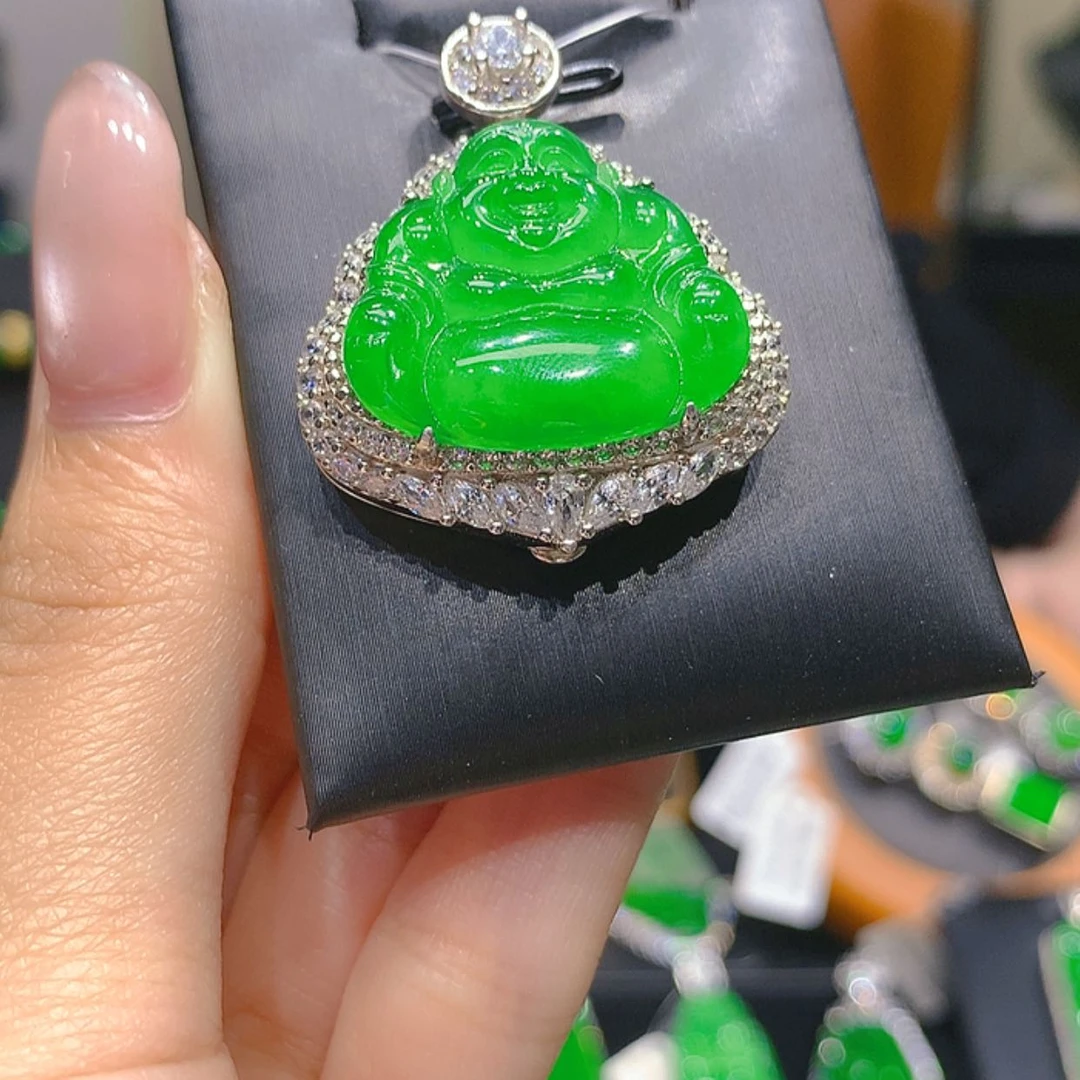 【闪购商品】翡翠银S925镶嵌颈饰7柒姐