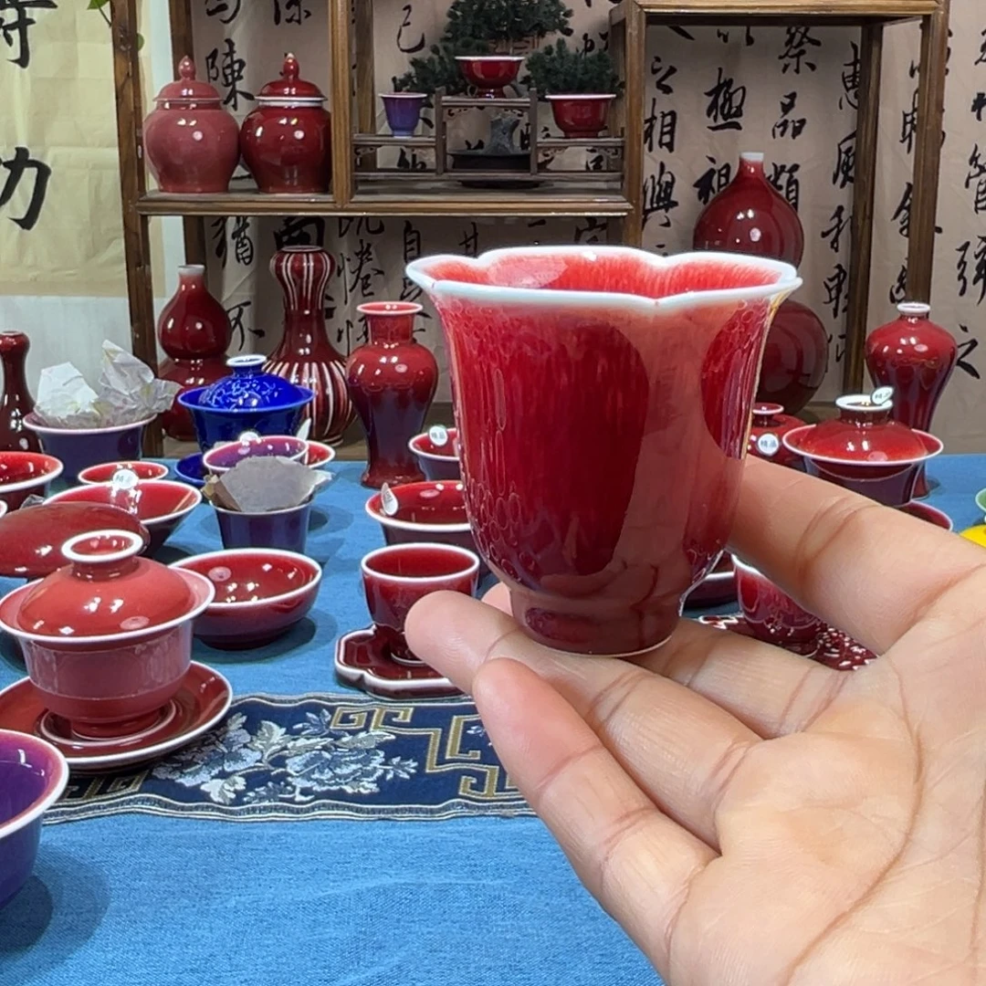 景德镇陶花口闻香杯全品