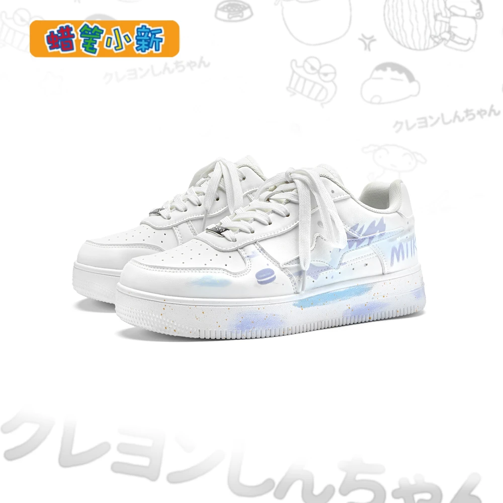 蜡笔小新男鞋秋季款爆款2025新款涂鸦设计小众板鞋情侣百搭运动鞋