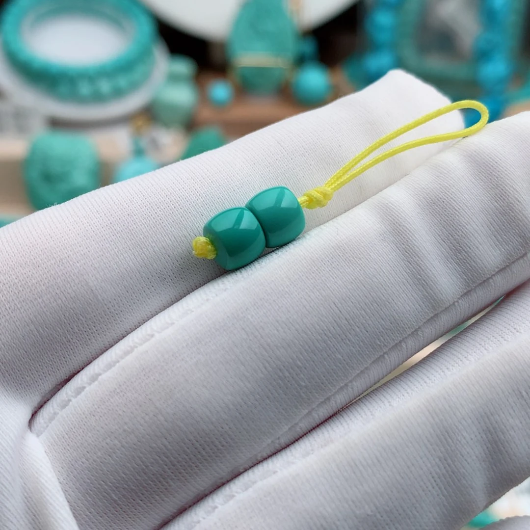 绿松石珠宝奇石未镶嵌6.5mm