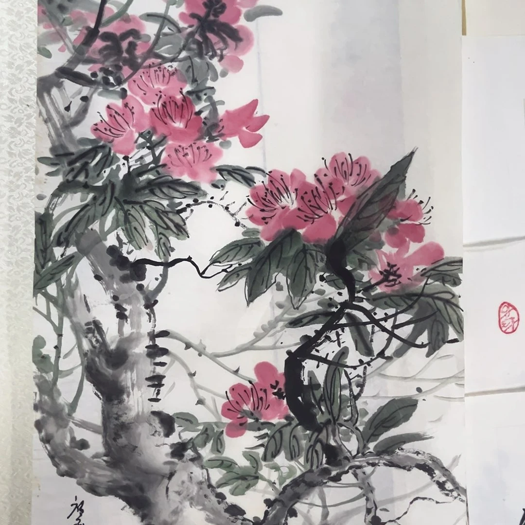 国画朝鲜水墨画作品