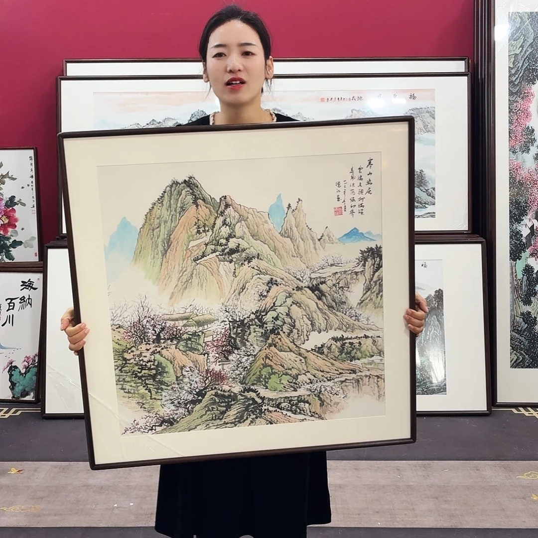 国画手绘作品80-80尺寸