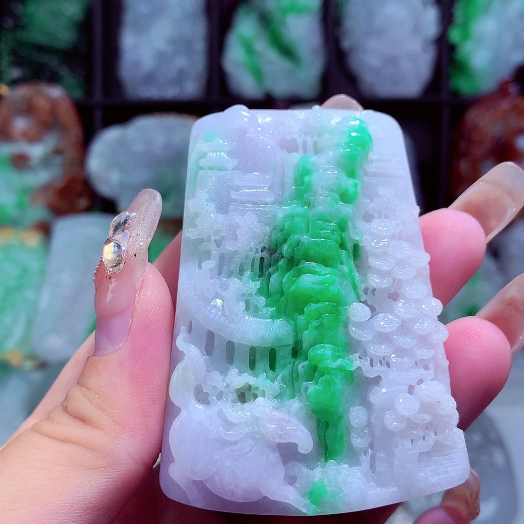 翡翠未镶嵌颈饰挂件