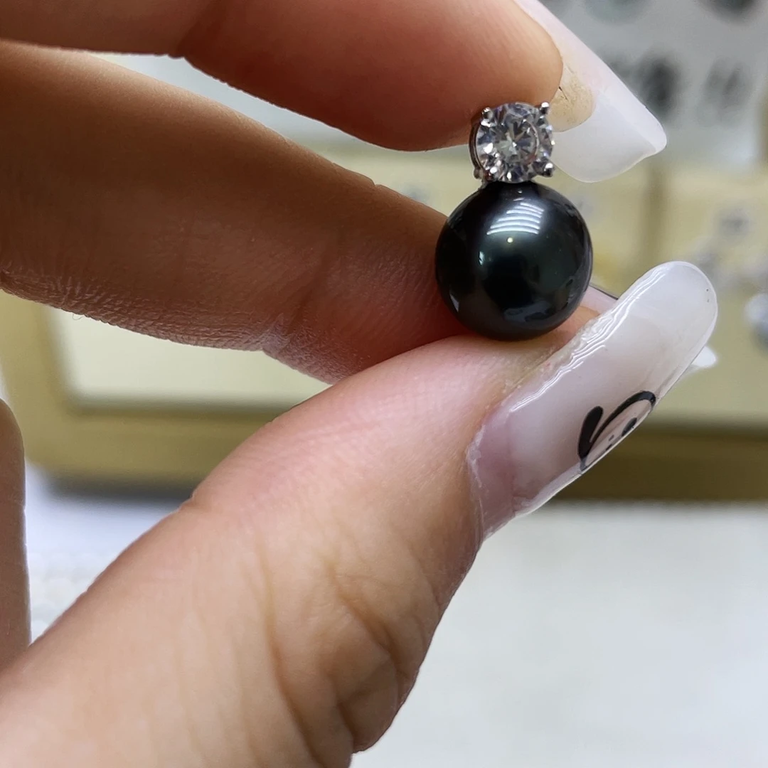 海水珍珠银S925镶嵌颈饰