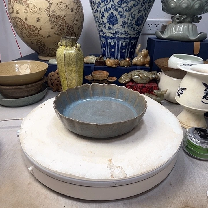 摆件大*钧窑花口洗摆件1