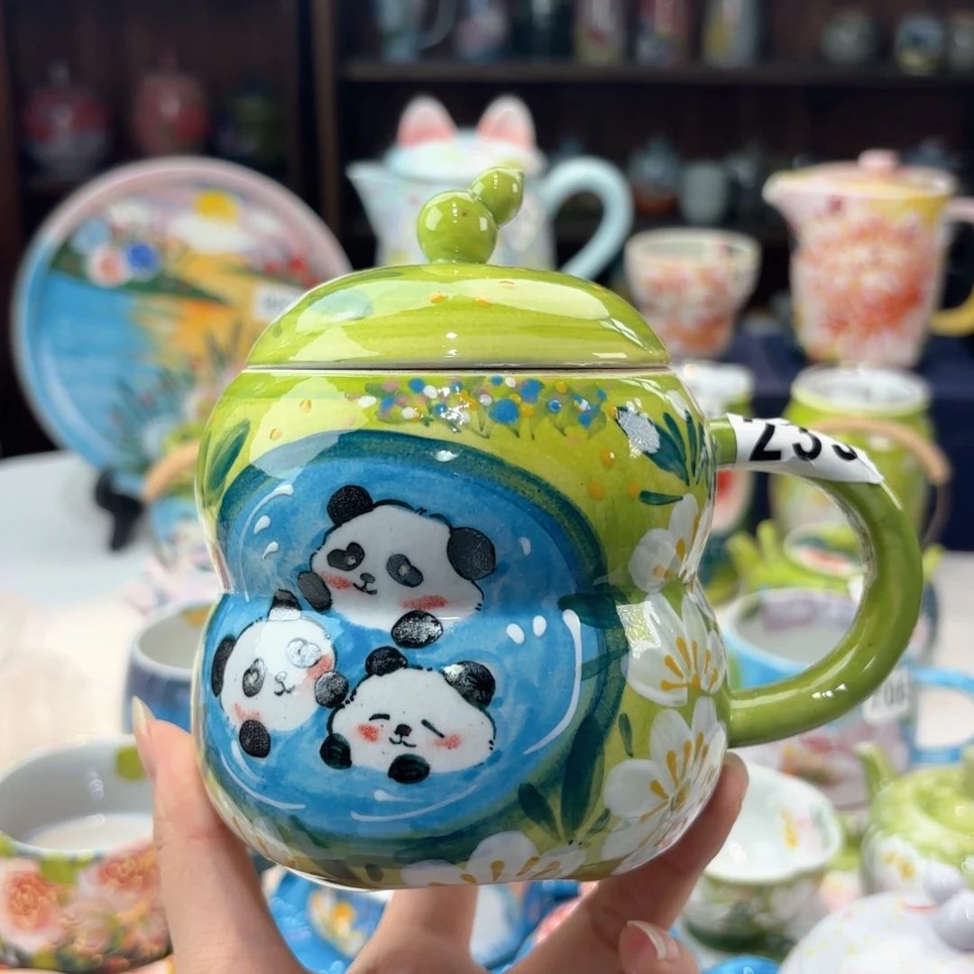 景德镇手绘高温釉下彩陶瓷茶具