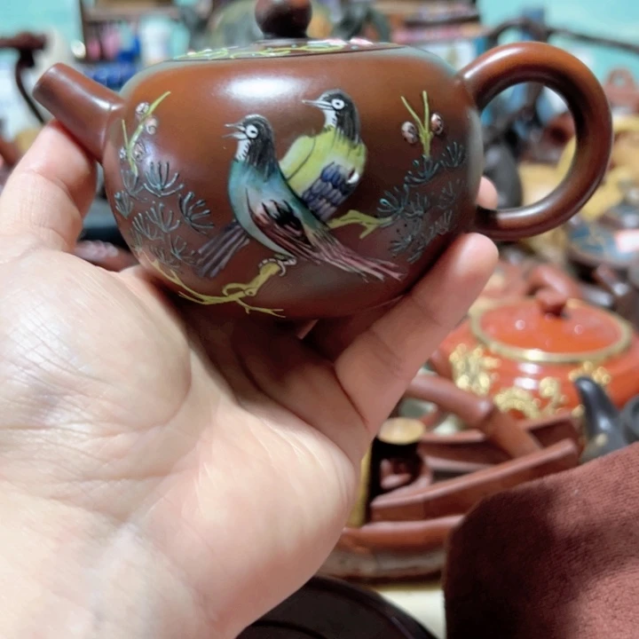 茶壶紫砂紫砂壶收藏起来了！