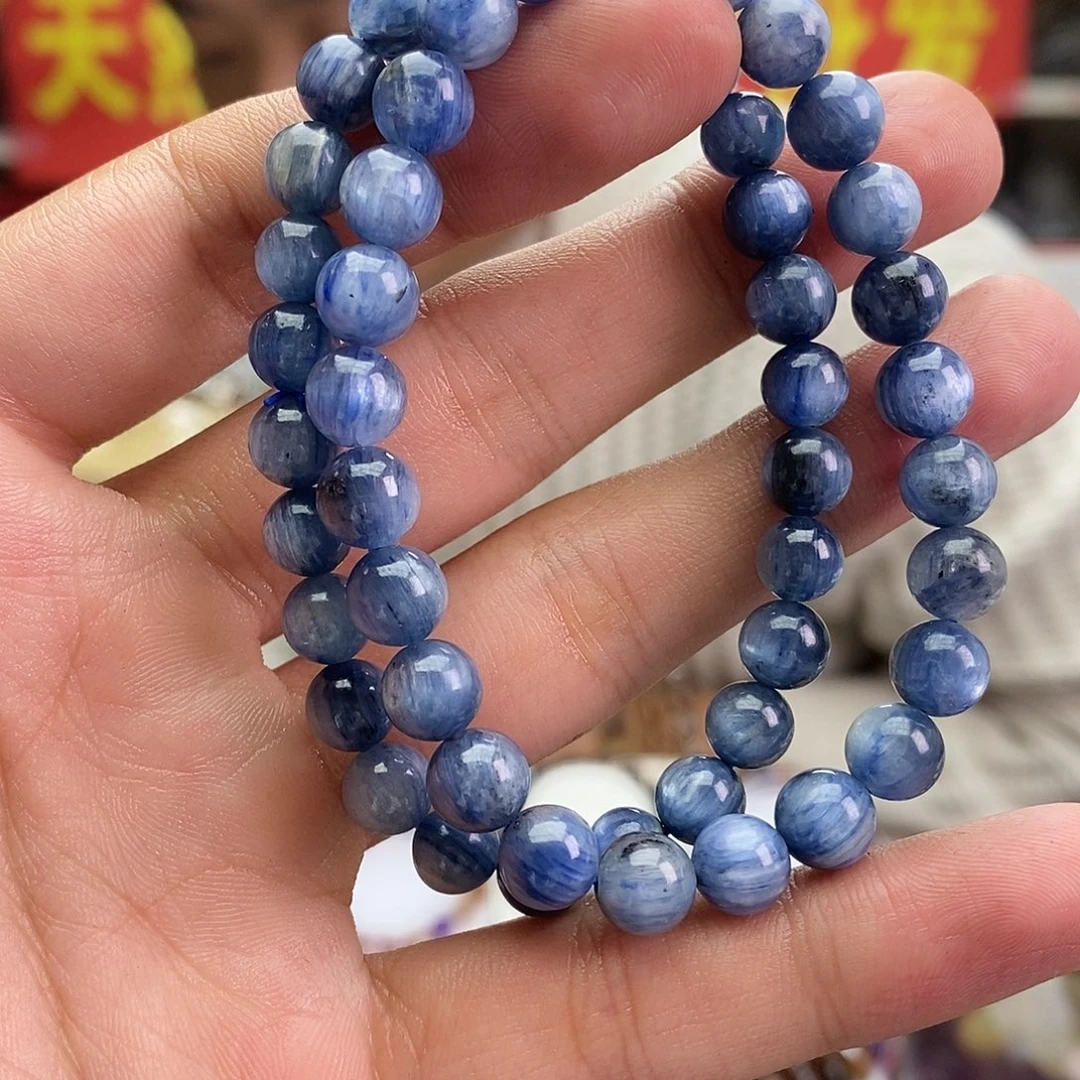 蓝晶石未镶嵌手链多样性发一