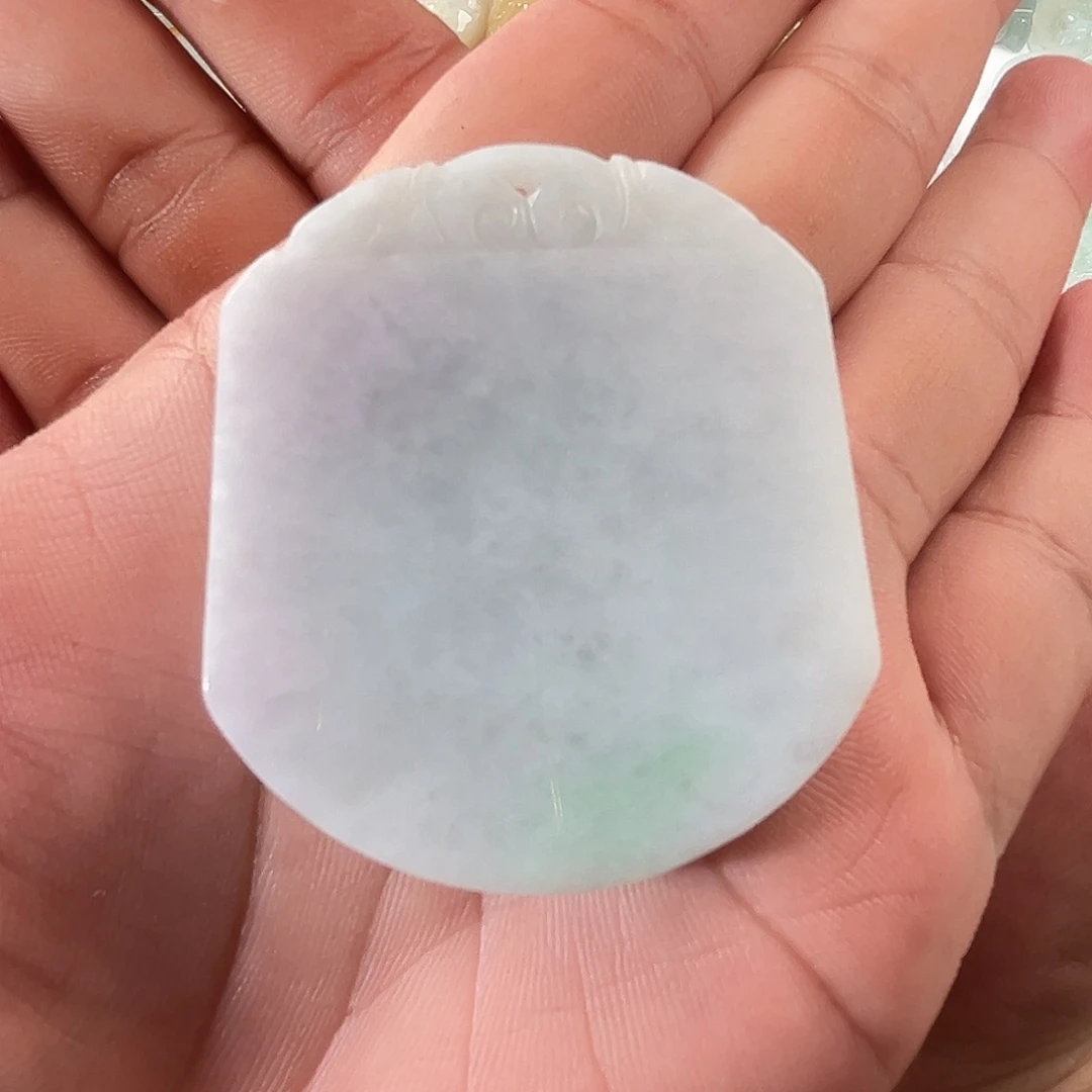 翡翠未镶嵌颈饰平安无事牌