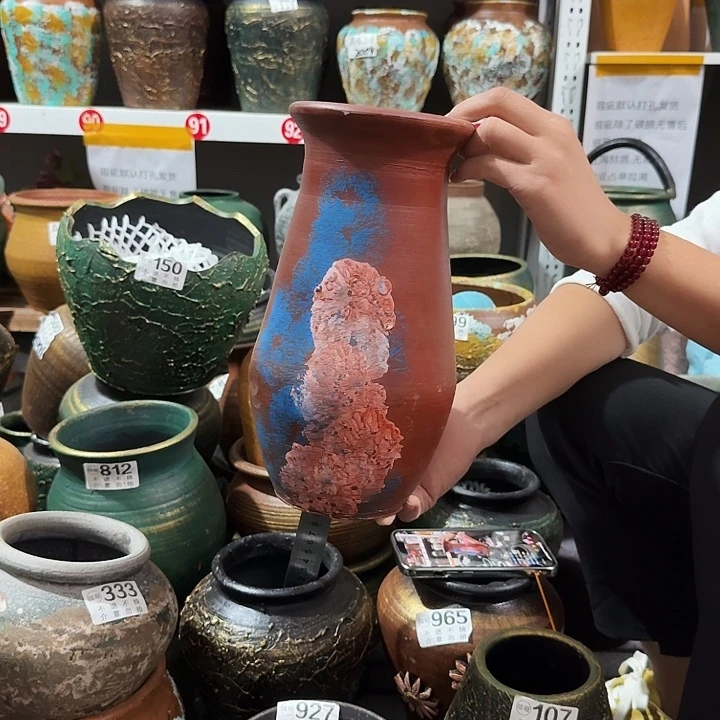 2彩绘红色高度27口12