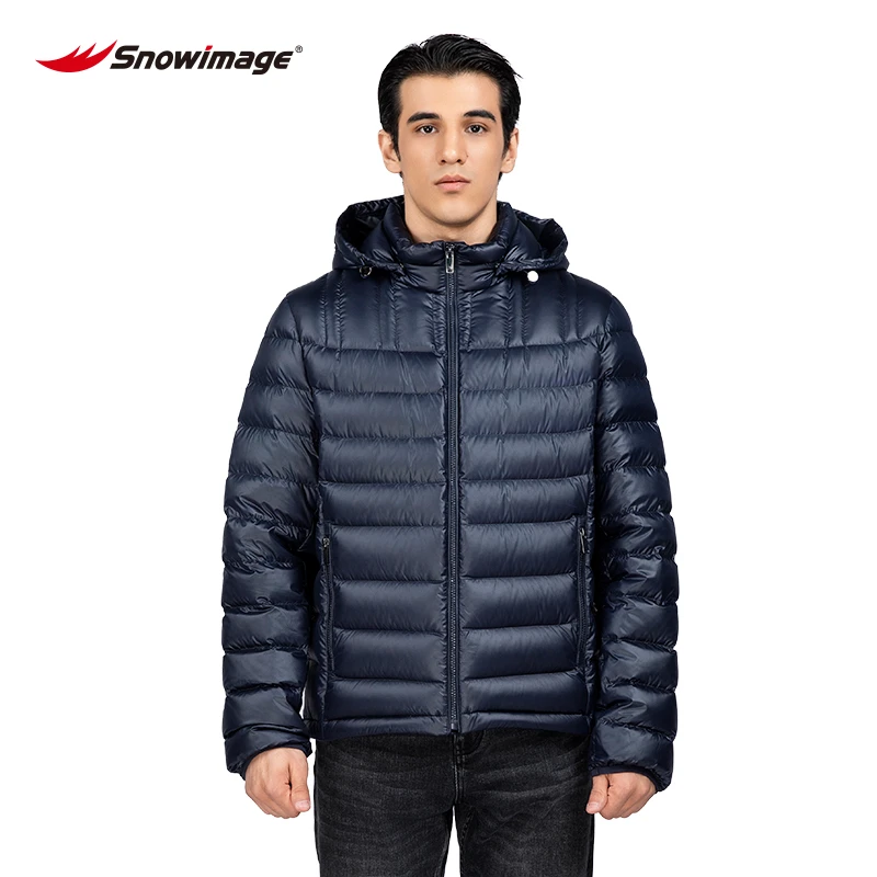 SNOW IMAGE外贸男士轻厚运动户外休闲商务保暖立领羽绒服 L107