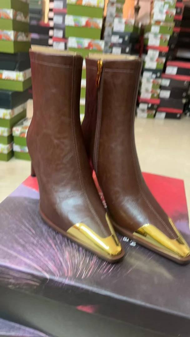 时尚真皮短靴孤品006