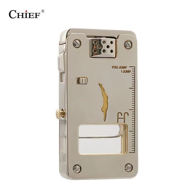 CHIEF/首领CF705龙舌透明油仓煤油打火机七夕情人节男士礼物批发