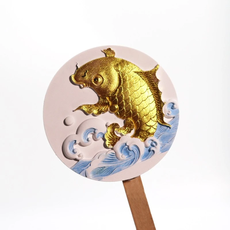 锦鲤雪糕硅胶模具diy冰棍棒冰食品级硅胶手工个性国风