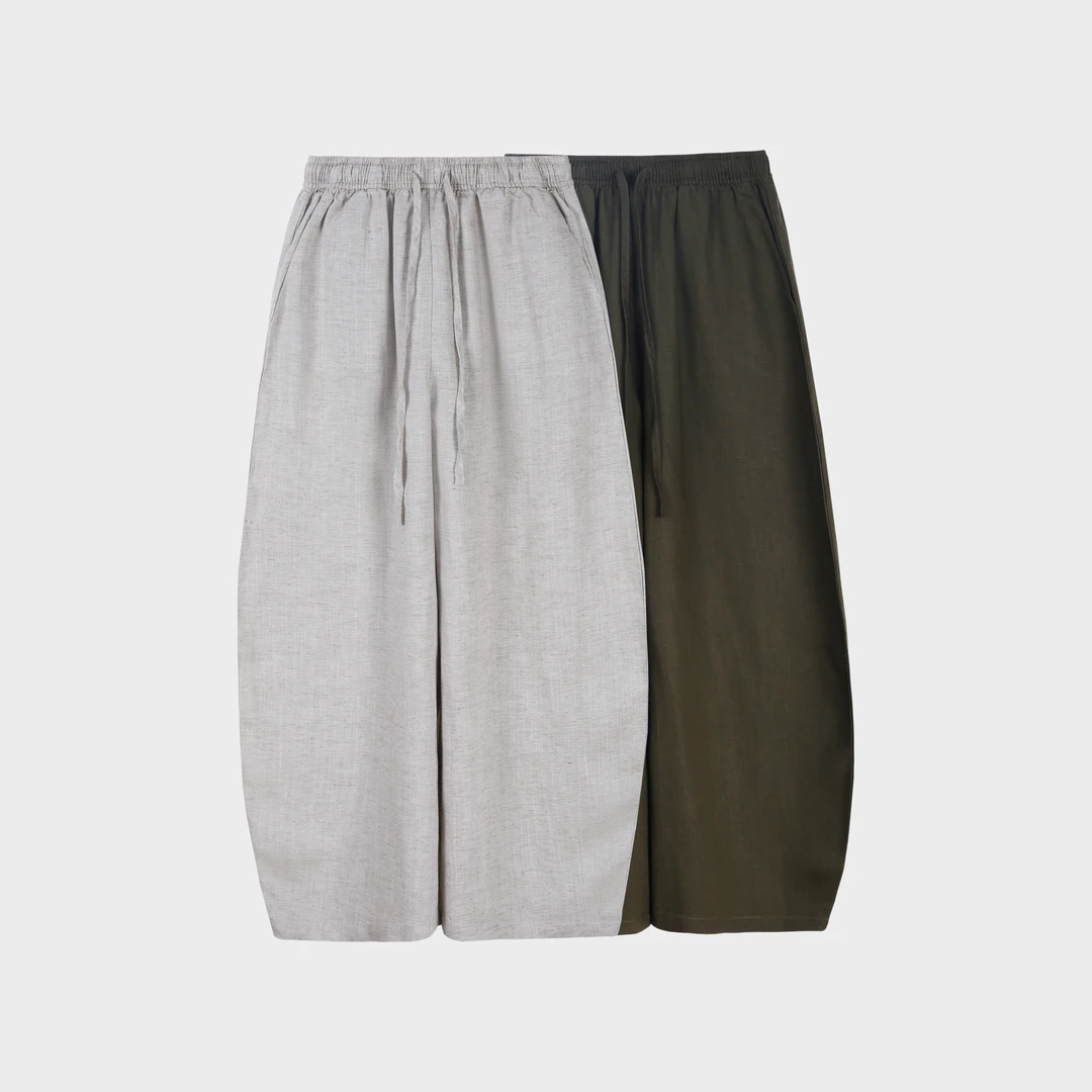 【晓晓严选】“纸片裤” 春夏新款天丝亚麻山本弯刀裤 MBH016