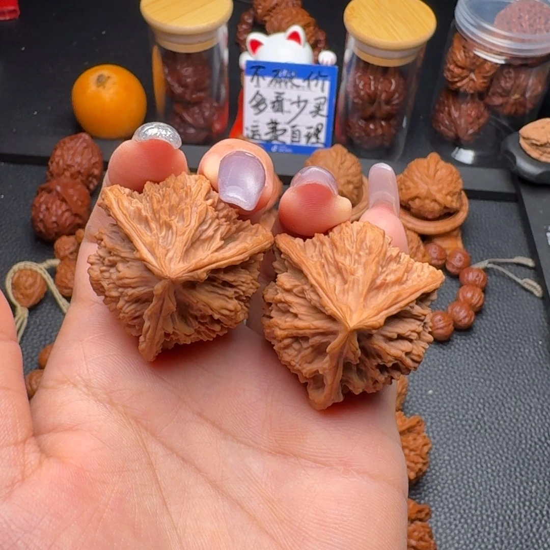 文玩核桃吊坠流星雨三棱，无药原桩