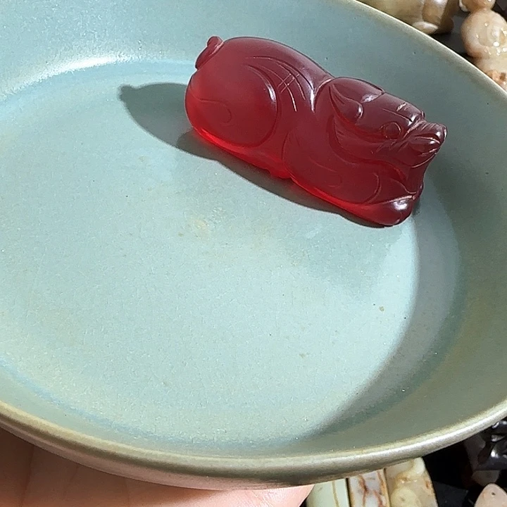 瓷片摆件恭喜发财恭喜结缘333