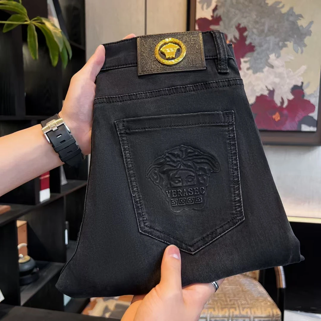 2025年新款夏款冰牛轻奢欧货牛仔高端欧货弹力牛仔裤子男款裤子