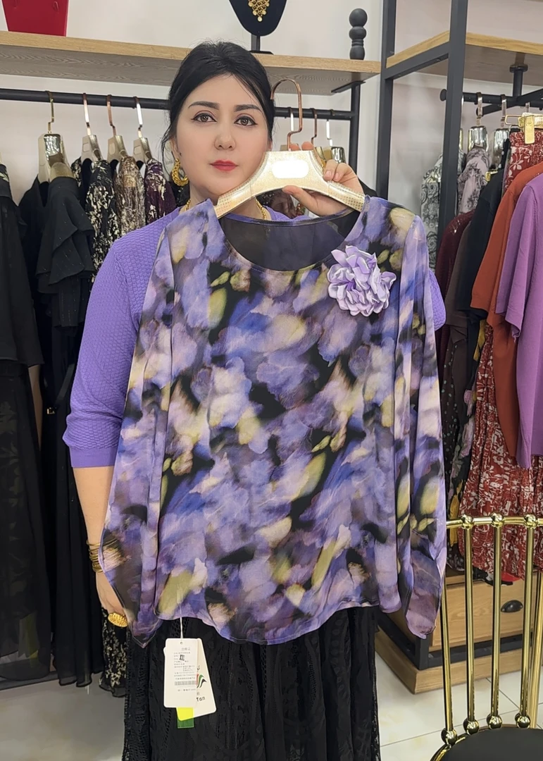 【MeiLiTan】上衣黑色时尚宽松时尚休闲百搭女士夏季气质