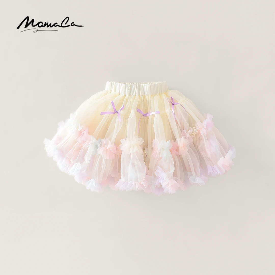 MOMOCO一秒入夏女童新款2025蝴蝶结半身突突裙77530472001
