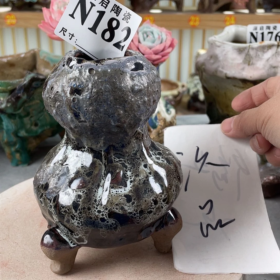 紫砂花盆景德镇陶瓷多肉花盆182