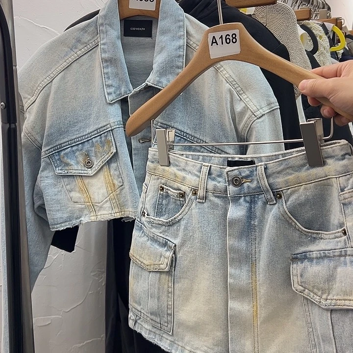 今天新款 牛仔套装M