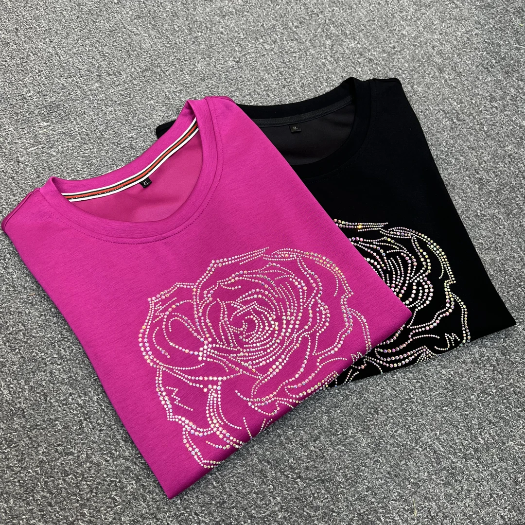 25年夏季新款休闲短袖女小衫大码宽松气质时尚百搭春夏女款轻奢