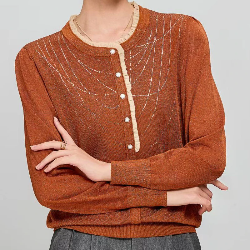 681031时尚百搭套头圆领针织衫宽松显瘦打底上衣女3