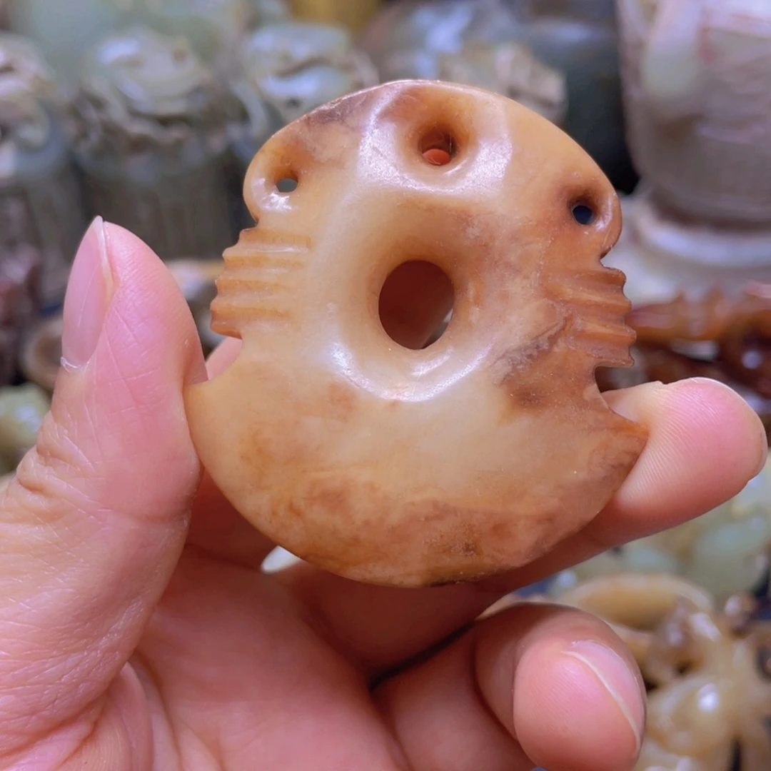 白玉菩提吊坠摆件