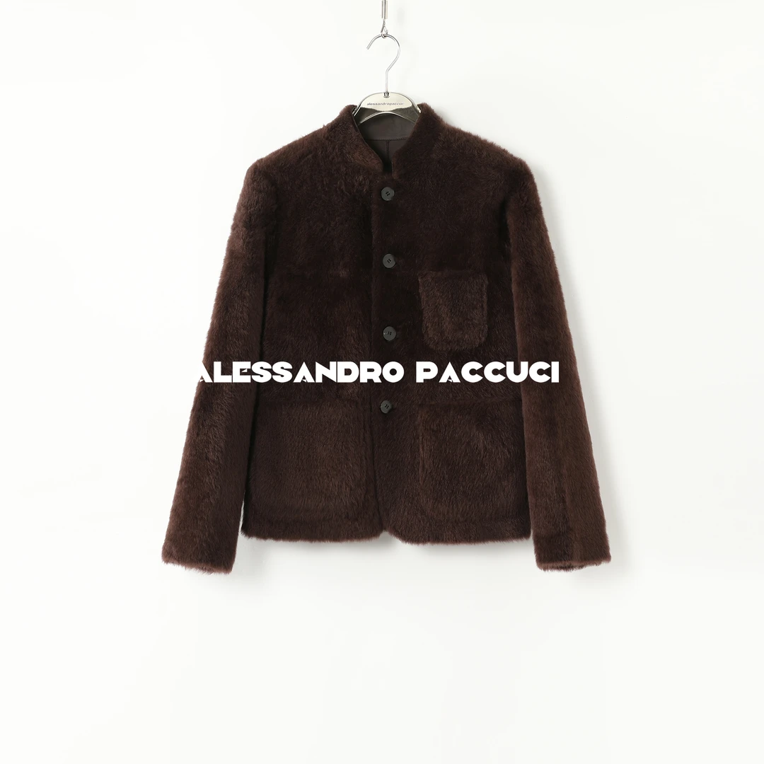 AP洛哥44112CM【黑标系列】进口殿堂级lacon立领廓形外套冬