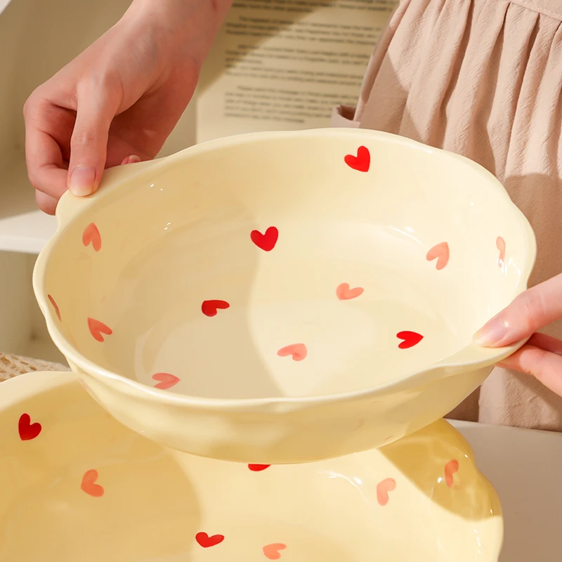 【爱心大汤碗】家用酸菜鱼汤碗双耳汤碗陶瓷餐具汤碗大容量