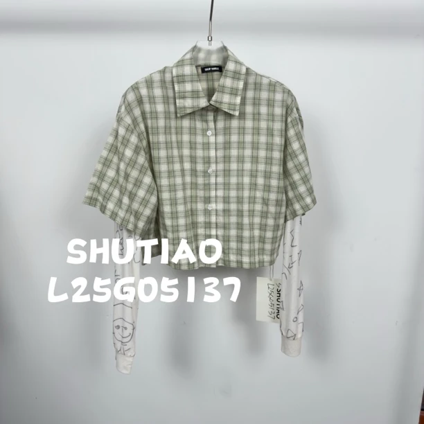 【SHUTIAO】2025夏季：新款小众设计款T恤L25G05137