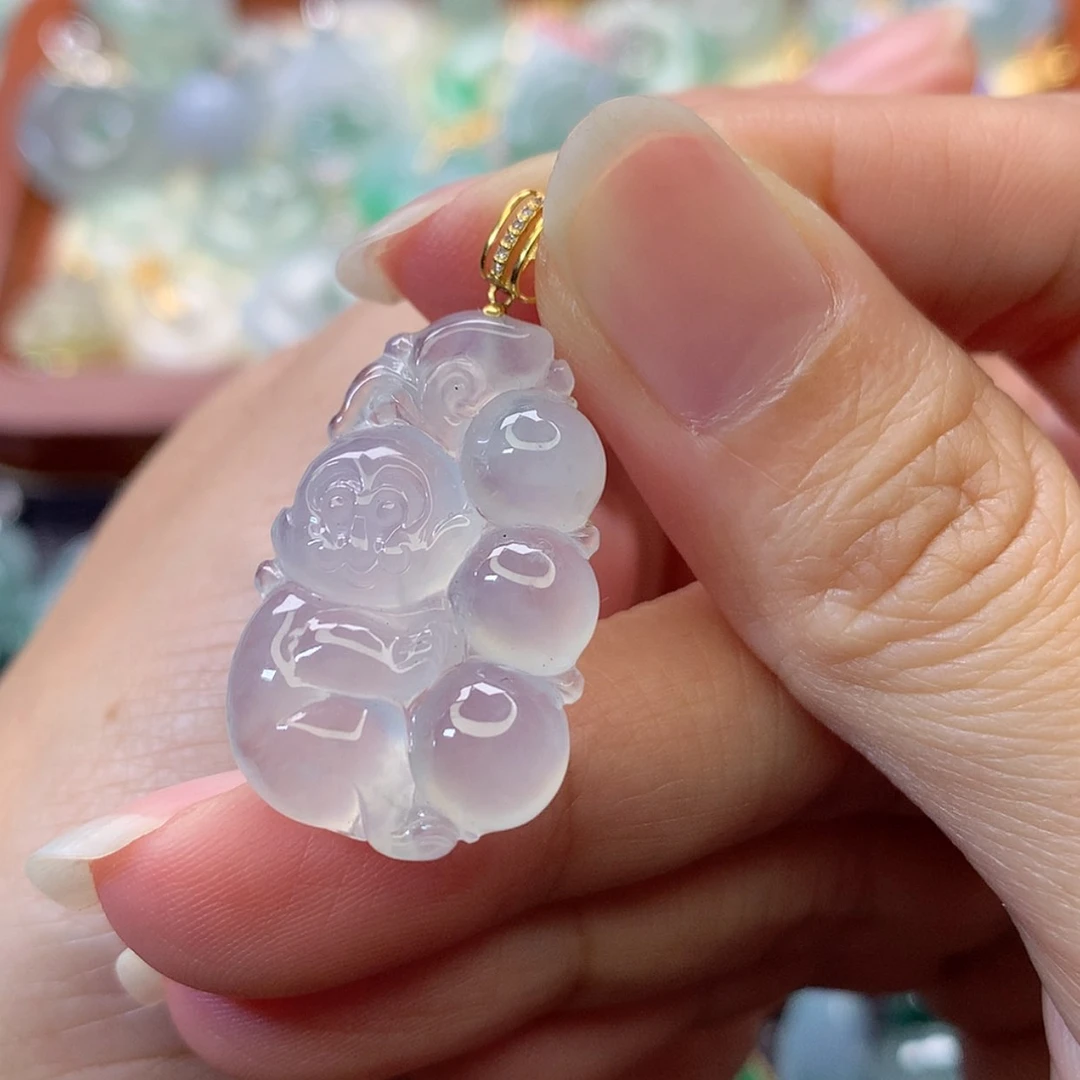 【闪购商品】吊坠(赠链)18K金镶嵌翡翠
