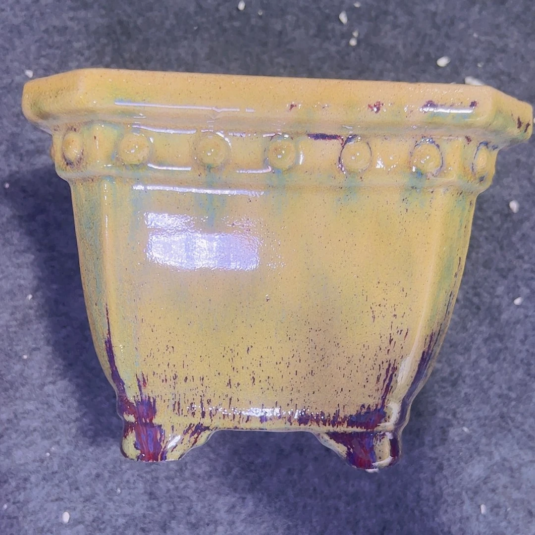 红陶正宗岭南石湾盆放漏