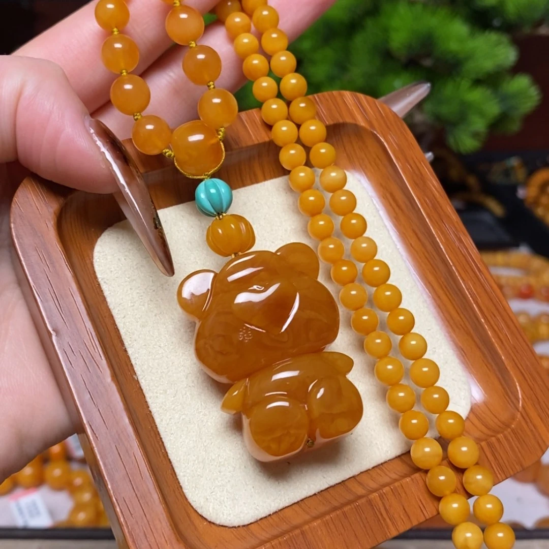 【闪购商品】蜜蜡颈饰未镶嵌项链