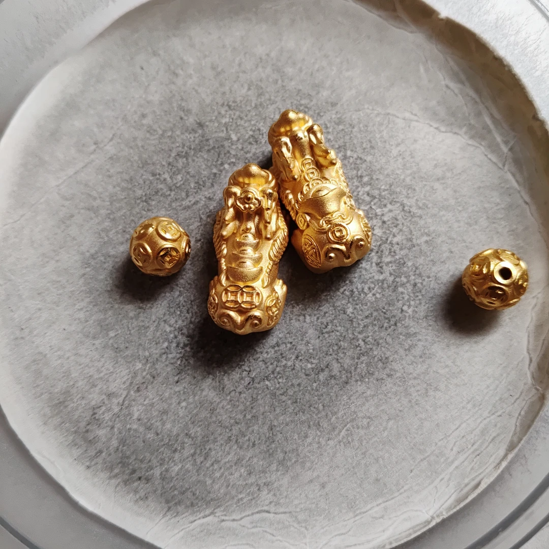 金元宝足金999貔貅珠子首饰
