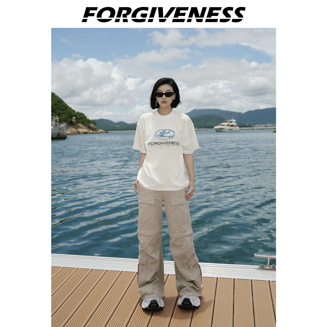 可拆解水洗做旧宽松夏季百搭潮流休闲工装裤牛仔裤ZB303