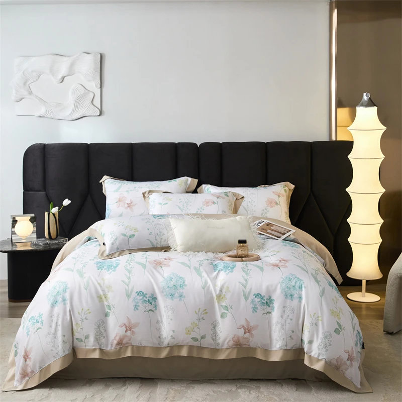 【晴美】兰精天丝数码印花四件套-花絮兰