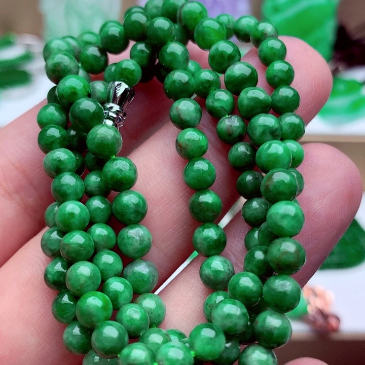 翡翠未镶嵌毛衣链