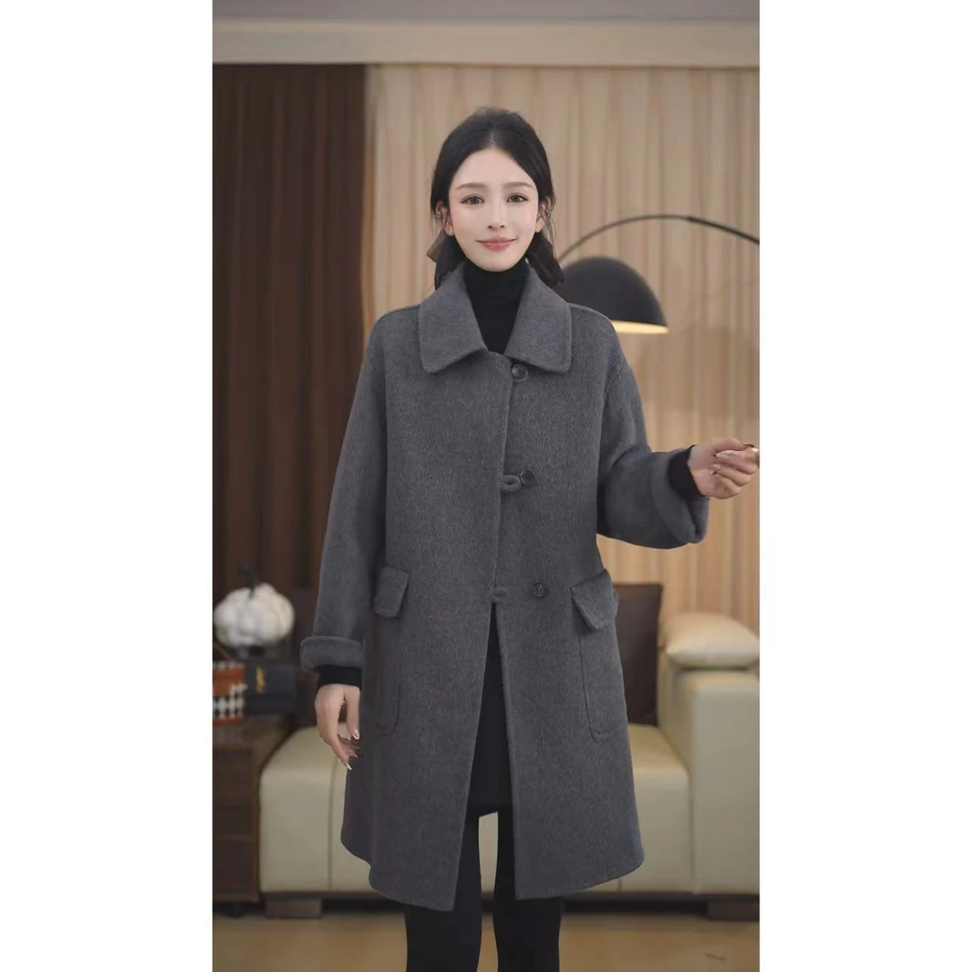 【希呱】小个子双面羊毛大衣百搭
