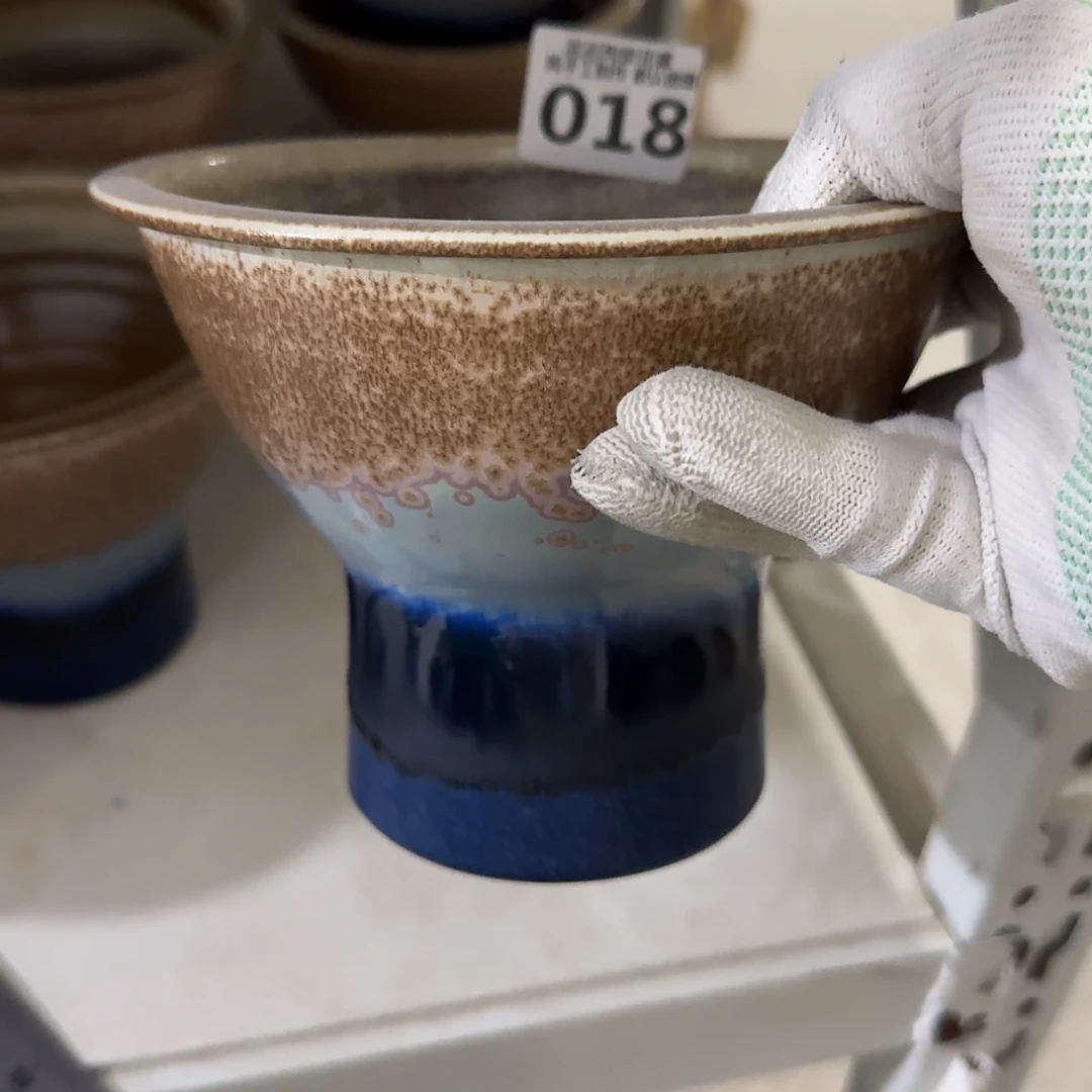 瓷片景德镇手工花盆