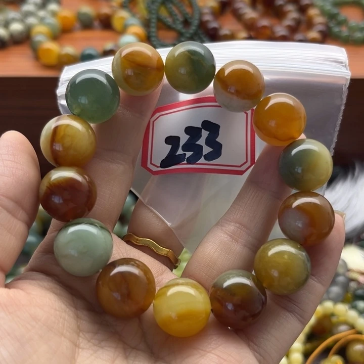 未镶嵌蛇纹石玉手链
