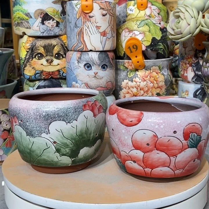 红陶景德镇艺术手绘作品