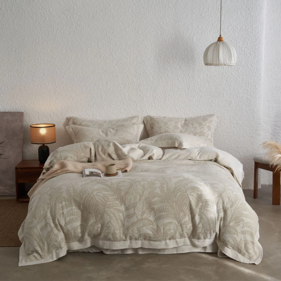 棉麻色织大提花四件套清货链接