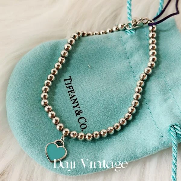 大吉中古/Tiffany蒂芙尼蓝色珠式手链