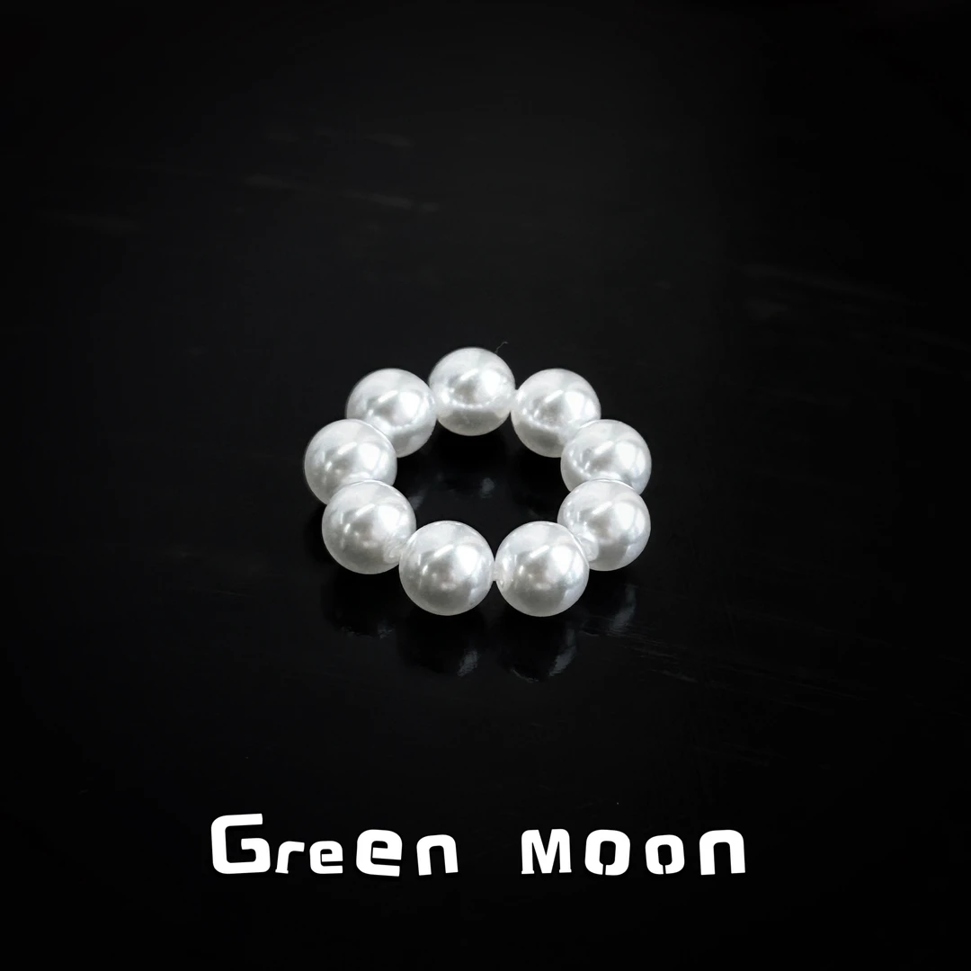 非金属仿珍珠戒指 【笨是烦恼】甜酷辣妹精致优雅戒指少女C371